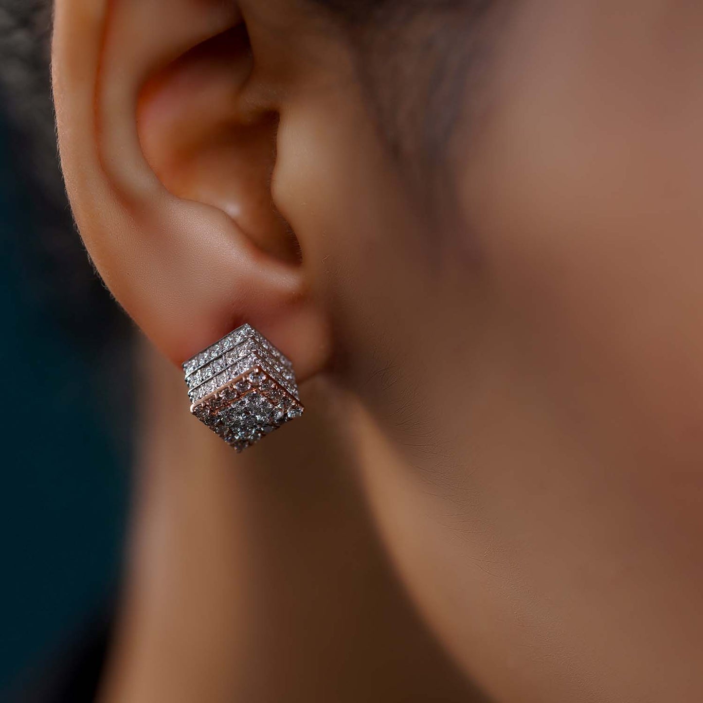 Cubic Diamond Studs